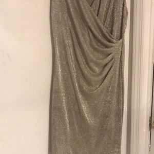 Ralph Lauren Sleeveless Gold Evening Dress